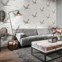 Обои LOYMINA Hygge 2 Флизелин (1*10,05) Голубой, Птицы арт-Hg17 006 — фото 2, Обои для стен