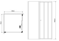 Душевая дверь Grossman Falcon 90 профиль Хром стекло прозрачное арт-GR-D90Fa — фото 7, Раздвижные душевые двери