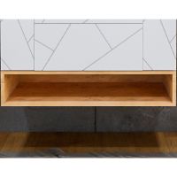 Ниша для тумбы Бриклаер Кристалл 100 Дуб Бунратти арт-4627125415869 — фото 1, Полки