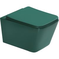 Унитаз SantiLine подвесной Зеленый матовый с сиденьем Микролифт арт-SL-5007G — фото 1, Подвесные унитазы