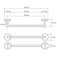 Полотенцедержатель Bemeta Brilo Золото арт-161204042 — фото 2, Полотенцедержатели