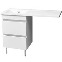 Раковина Stella Polar Мадлен 100 L с местом под стиральную машину Белая арт-SP-00000465 — фото 3, Раковины встраиваемые сверху