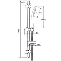 Душевой гарнитур Orange O-Shower Хром арт-OS705cr — фото 4, Душевые гарнитуры на штанге