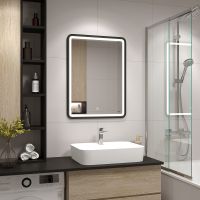 Товар: Зеркало Reflection Happy 600х800 с подсветкой Черное с сенсорным выключателем и диммером арт-RF4919HP - фото 8 Зеркало Reflection Happy 600х800 с подсветкой Черное с сенсорным выключателем и диммером арт-RF4919HP — фото 8, Зеркала в ванную комнату