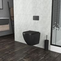 Унитаз Grossman Tornado подвесной Черный матовый с сиденьем Микролифт арт-GR-4455BMSQ — фото 5, Подвесные унитазы