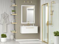 Тумба с раковиной Brevita Alicante 90 подвесная Белая матовая арт-УТ000015978 — фото 7, Тумбы с раковиной