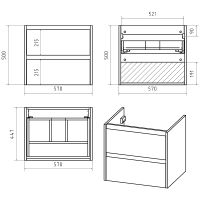 Товар: Тумба с раковиной Brevita Dallas 60 подвесная Дуб Галифакс олово арт-УТ000012648 - фото 11 Тумба с раковиной Brevita Dallas 60 подвесная Дуб Галифакс олово арт-УТ000012648 — фото 11, Тумбы с раковиной