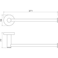 Полотенцедержатель Aquatek Европа Хром арт-AQ4119CR — фото 2, Полотенцедержатели
