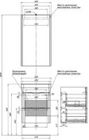 Зеркальный шкаф Aquanet Орлеан 50 R Белый арт-183075 — фото 8, Зеркальные шкафы в ванную