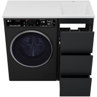 Тумба с раковиной Brevita Grafit 100 R Графит матовый арт-УТ000015084 — фото 4, Тумбы с раковиной