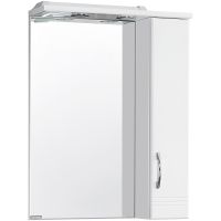 Зеркало со шкафом Aquaton Онда 58 с подсветкой Белое арт-1A009802ON01R — фото 1, Зеркальные шкафы в ванную