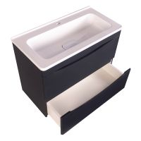 Тумба под раковину Style Line Бергамо 70 подвесная Черная антискрейч арт-СС-00002321 — фото 3, Тумбы под раковину