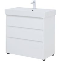 Тумба под раковину Aquanet Nova Lite 85 Белый глянец арт-302475 — фото 3, Тумбы под раковину