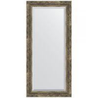 Зеркало Evoform Exclusive 113х53 с фацетом в багетной раме - Старое дерево с плетением 70 мм арт-BY 3486 — фото 1, Зеркала в ванную комнату