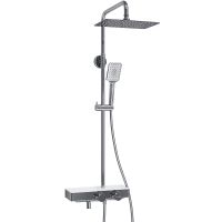 Товар: Душевая система WasserKRAFT с термостатом Хром Белая арт-A113.069.126.CH Thermo - фото 5 Душевая система WasserKRAFT с термостатом Хром Белая арт-A113.069.126.CH Thermo — фото 5, Душевые стойки