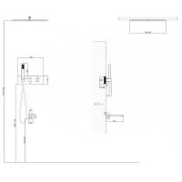 Душевая система Abber Daheim с термостатом Черная матовая арт-AF8254B — фото 3, Встраиваемые душевые комплекты