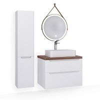 Товар: Тумба под раковину Jorno Wood 80 подвесная Белая арт-Wood.01.80/P/W - фото 5 Тумба под раковину Jorno Wood 80 подвесная Белая арт-Wood.01.80/P/W — фото 5, Тумбы под раковину