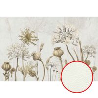 Фреска Ortograf Цветы 34081 Фактура флок FLK Флизелин (4,1*2,7) Серый/Коричневый, Цветы арт-34081 (флок FLK) — фото 1, Фрески