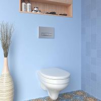 Комплект унитаза Berges Albit S с инсталляцией Atom с сиденьем Микролифт и клавишей смыва Хром глянец арт-043315 — фото 9, Комплекты унитаз + инсталляция