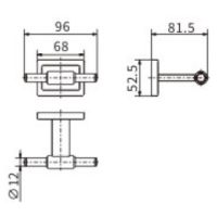Двойной крючок CeramaLux Gamma Хром арт-12301A — фото 2, Крючки для полотенец