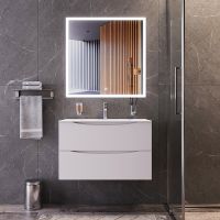 Тумба с раковиной Bond Cube 80 подвесная Белая матовая арт-T01805-S05W — фото 6, Тумбы с раковиной