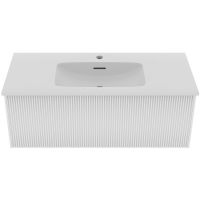 Тумба под раковину La Fenice Terra 100 подвесная Белая матовая арт-FNC-01-TER-B-100 — фото 2, Тумбы под раковину