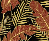 Фреска Ortograf Oasis 32731 Фактура флок FLK Флизелин (3,2*2,7) Черный/Желтый/Красный, Листья арт-32731 (флок FLK) — фото 2, Фрески