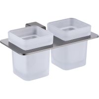 Стакан для зубных щеток Raglo двойной Графит арт-R301.08.09 — фото 1, Стаканы для зубных щеток