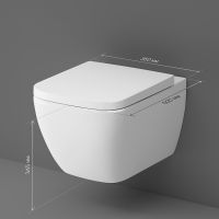 Унитаз AM.PM Gem FlashClean подвесной с сиденьем Микролифт арт-C901701SC — фото 4, Подвесные унитазы