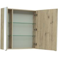 Зеркальный шкаф Aquanet Алвита New 100 Дуб Веллингтон арт-277545 — фото 4, Зеркальные шкафы в ванную