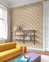 Обои Grandeco Cumaru Винил на флизелине (0,53*10,05) Бежевый/Коричневый, Геометрия арт-CU 3105 — фото 3, Обои для стен