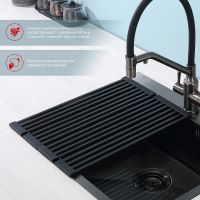 Товар: Ролл-мат Raglo Графит матовый арт-R731.44.09 - фото 3 Ролл-мат Raglo Графит матовый арт-R731.44.09 — фото 3, Сушилки для кухонных моек