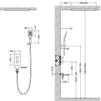 Душевая система Timo Petruma Хром арт-SX-5019/00SM — фото 4, Встраиваемые душевые комплекты