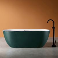 Ванна из искусственного камня Abber Frankfurt 170x75 Темно-зеленая матовая без гидромассажа арт-AM9941MBG — фото 1, Ванны из искусственного камня