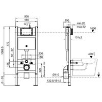 Товар: Инсталляция Olive's для унитаза с Белой матовой клавишей смыва арт-M48010-PR412W - фото 7 Инсталляция Olive's для унитаза с Белой матовой клавишей смыва арт-M48010-PR412W — фото 7, Инсталляции для унитазов
