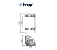 Полка корзина Frap угловая Черная матовая арт-F352-16 — фото 3, Полки для ванной и душа