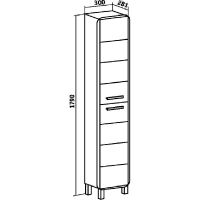 Товар: Шкаф пенал Runo Эрика 30 Белый арт-УТ000003637 - фото 5 Шкаф пенал Runo Эрика 30 Белый арт-УТ000003637 — фото 5, Пеналы для ванной комнаты
