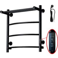 Электрический полотенцесушитель Тругор ПЭК 5П СП 60x50 с полкой Черный арт-Пэксп5П/6050черныйВГП — фото 1, Электрические полотенцесушители