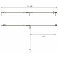 Душевая дверь Veconi Vianno VN-73 100 профиль Хром стекло прозрачное арт-VN73-100-01-C4 — фото 6, Распашные душевые двери