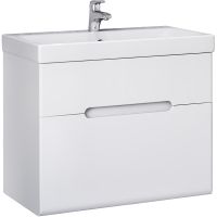 Тумба под раковину Jorno Moduo Slim 60 подвесная Белый глянец арт-Mod.01.60/P/W — фото 1, Тумбы под раковину