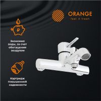 Смеситель для ванны Orange Karl Хром арт-M05-100cr — фото 2, Смеситель для ванны