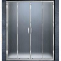 Душевая дверь Vincea Alpha 170 профиль Хром стекло текстурное арт-VDS-3AL2170MT — фото 1, Раздвижные душевые двери