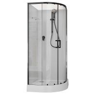 Душевая кабина Aquanet Passion EVO R Black 100х100 без гидромассажа арт-282010 — фото 3, Душевые кабины