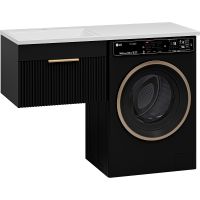 Тумба с раковиной Brevita Enfida 120 L подвесная Черная матовая арт-УТ000016096 — фото 1, Тумбы с раковиной