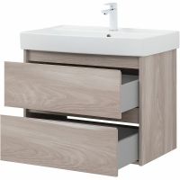 Тумба с раковиной Aquanet Nova Lite 75 подвесная Орех светлый арт-305242 — фото 7, Тумбы с раковиной