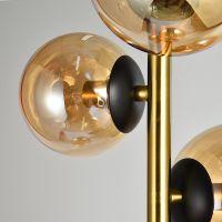 Торшер Artelamp Gemini Янтарный Полированная медь Черный арт-A2243PN-6PB — фото 2, Торшеры