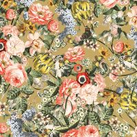 Обои LOYMINA La Belle Epoque Винил на флизелине (1*10,05) Розовый/Бежевый, Цветы/Бабочки арт-BQ1 004 — фото 1, Обои для стен