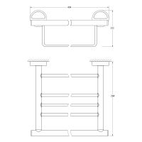 Полка для полотенец FBS Luxia Хром арт-LUX 040 — фото 2, Полки для полотенец