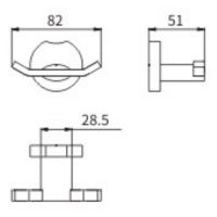 Двойной крючок CeramaLux Loft Хром арт-53901A — фото 2, Крючки для полотенец