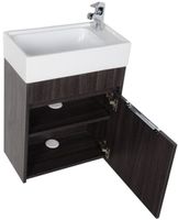 Тумба с раковиной Aquanet Лидс 50 подвесная Эвкалипт мистери арт-213042 — фото 2, Тумбы с раковиной